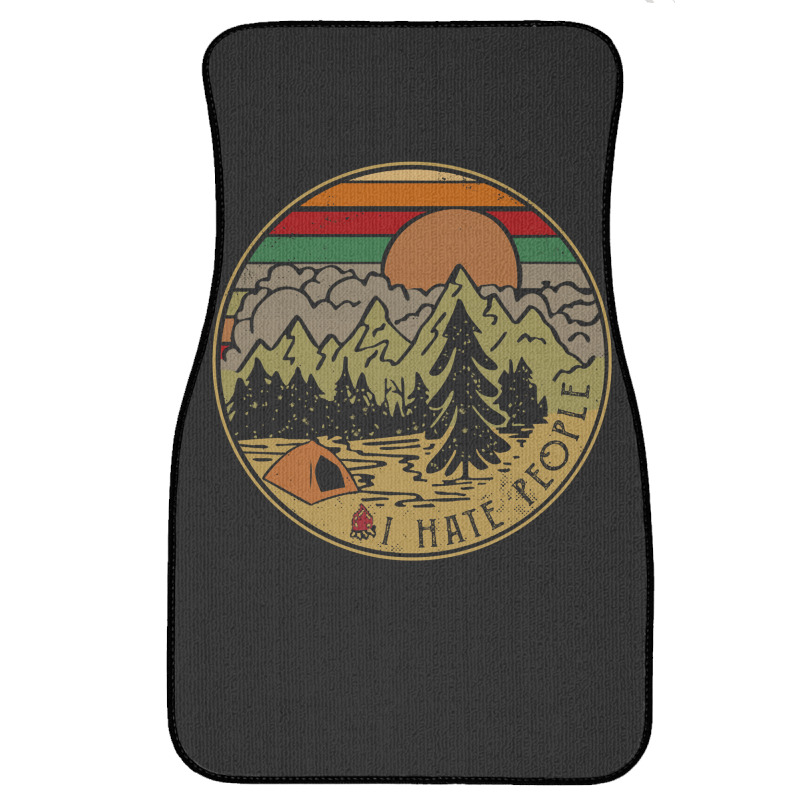 I Hate People Camping Outdoors Front Car Mat | Artistshot