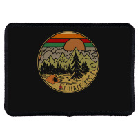 I Hate People Camping Outdoors Rectangle Patch | Artistshot