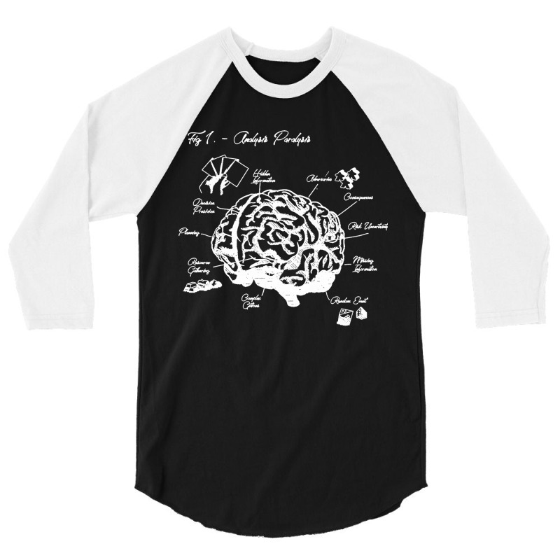 Analysis Paralysis White Print Classic 3/4 Sleeve Shirt by cm-arts | Artistshot