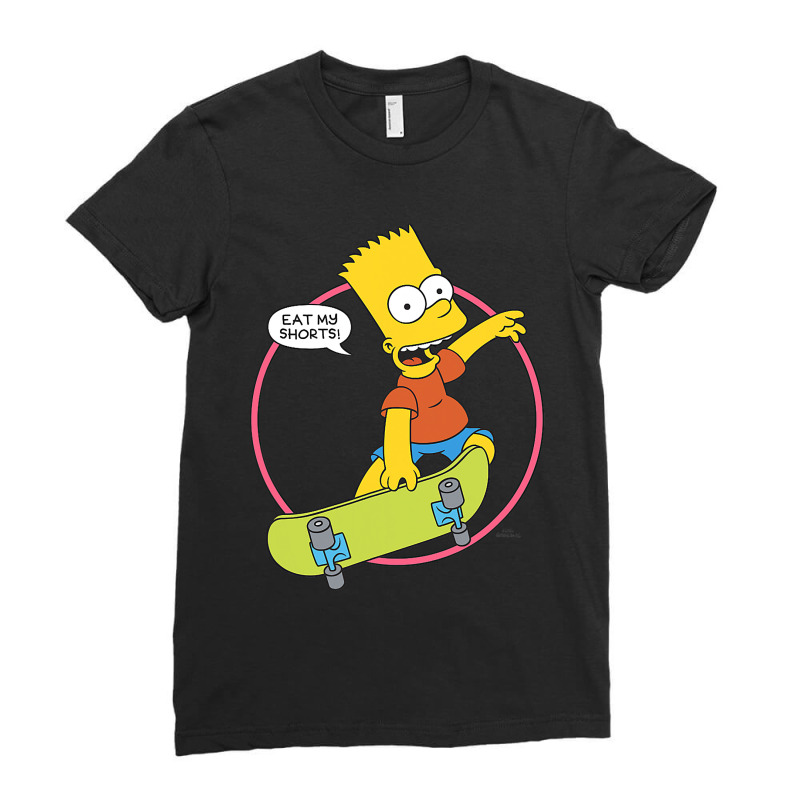 The Simpsons Bart Simpson Eat My Shorts Ladies Fitted T-Shirt by CUSER3772 | Artistshot