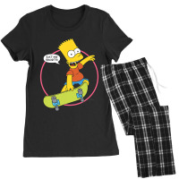 The Simpsons Bart Simpson Eat My Shorts Women's Pajamas Set | Artistshot