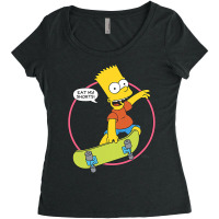 The Simpsons Bart Simpson Eat My Shorts Women's Triblend Scoop T-shirt | Artistshot