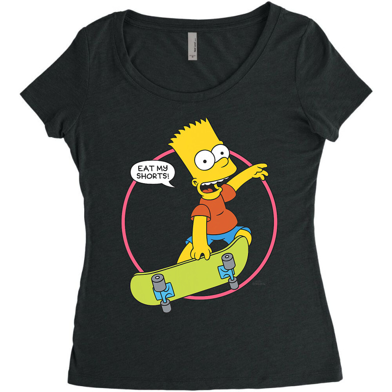 The Simpsons Bart Simpson Eat My Shorts Women's Triblend Scoop T-shirt by CUSER3772 | Artistshot