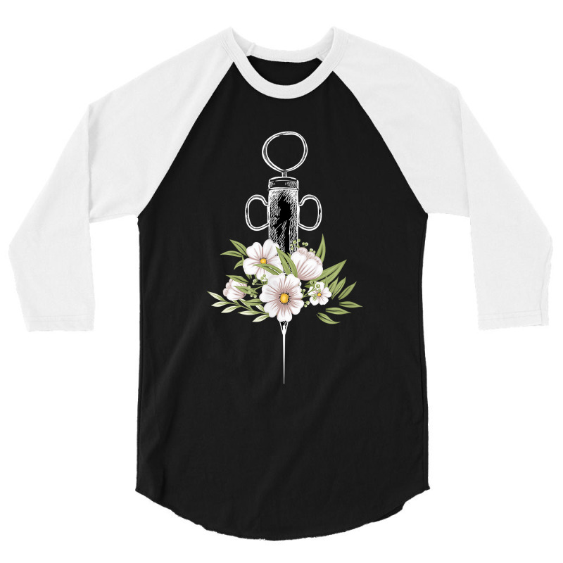 Phlebotomist Life Injection Phlebotomy Flowers Syringe For Fans 3/4 Sleeve Shirt | Artistshot