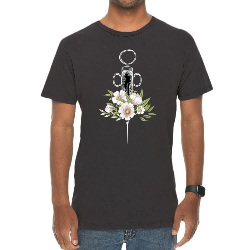 Phlebotomist Life Injection Phlebotomy Flowers Syringe For Fans Vintage T-shirt | Artistshot