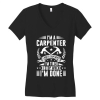 Mens Cool Carpenter Funny Joiner Hard Work Woodworking For Fans Women's V-neck T-shirt | Artistshot