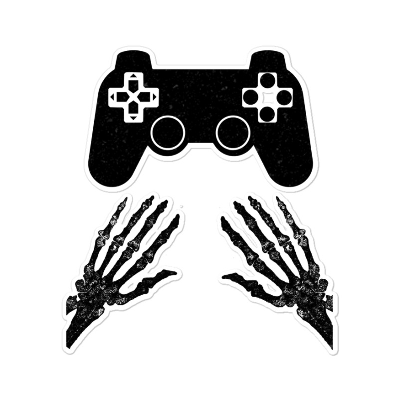 Funny Gamer Halloween Spooky Skeleton Hands Gift Kids Boys Girls Teens Sticker | Artistshot