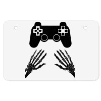 Funny Gamer Halloween Spooky Skeleton Hands Gift Kids Boys Girls Teens Atv License Plate | Artistshot