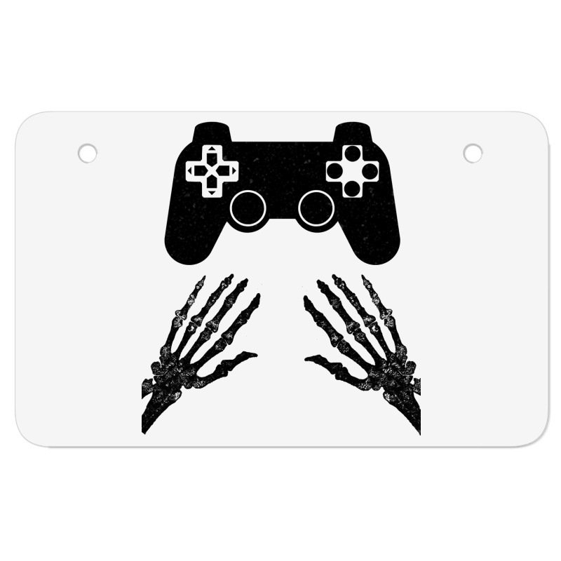 Funny Gamer Halloween Spooky Skeleton Hands Gift Kids Boys Girls Teens Atv License Plate | Artistshot