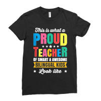 Bilingual Spanish Teacher Dual Language Teacher School Tank Top Ladies Fitted T-shirt | Artistshot