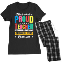 Bilingual Spanish Teacher Dual Language Teacher School Tank Top Women's Pajamas Set | Artistshot