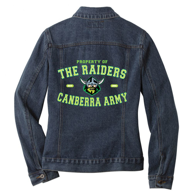 Nrl The Canberra Raiders Army Ladies Denim Jacket by PamelaAnnHarris | Artistshot