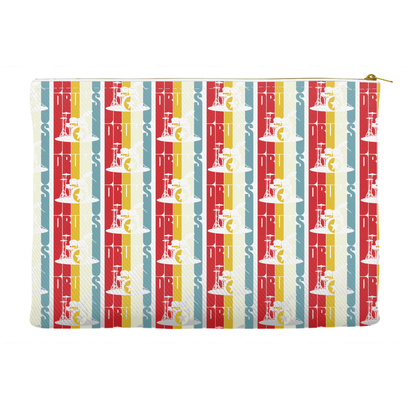 Retro Drums Drummer Gift Idea S S Vintage Accessory Pouches | Artistshot