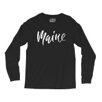 Retro Maine Heaven Long Sleeve Shirts | Artistshot