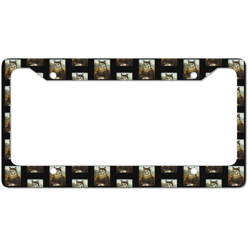 Mona Lisa Cat License Plate Frame | Artistshot