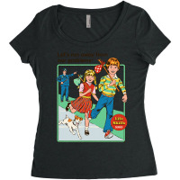 Let's Run Away Women's Triblend Scoop T-shirt | Artistshot