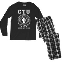 Chicago Teachers Union On Strike Protest United We Stand Men's Long Sleeve Pajama Set | Artistshot