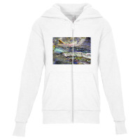 New York City Vintage Time Square In Painterly Vibrant Colors 20200510 Youth Zipper Hoodie | Artistshot