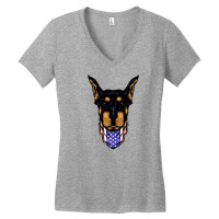 Doberman Bandana Women's V-neck T-shirt | Artistshot