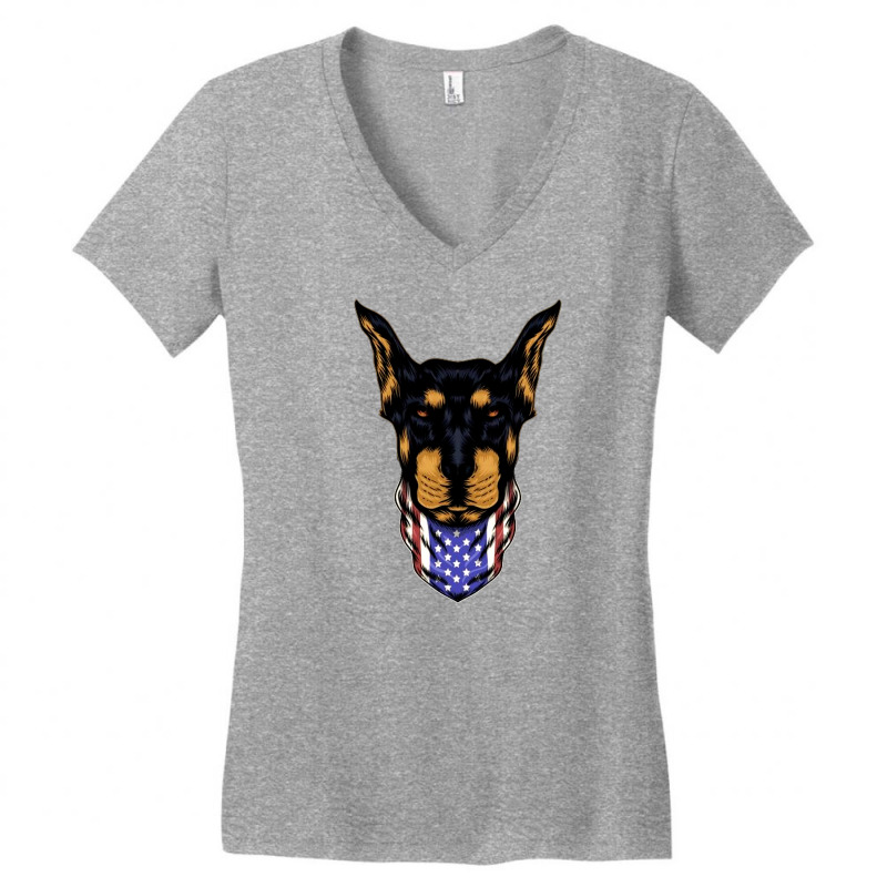 Doberman Bandana Women's V-neck T-shirt | Artistshot