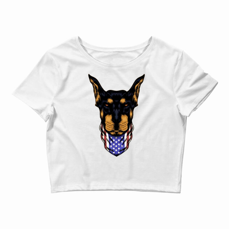 Doberman Bandana Crop Top | Artistshot