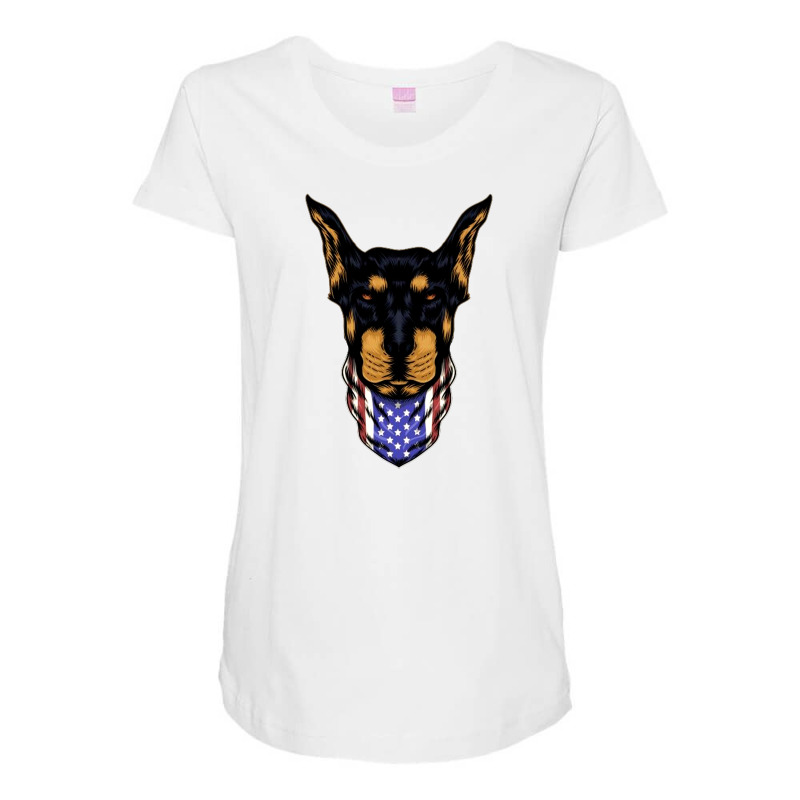 Doberman Bandana Maternity Scoop Neck T-shirt | Artistshot