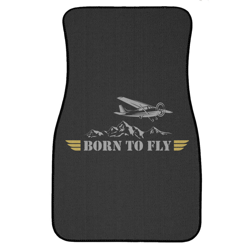 Born To Fly  Pilot Plane - Single Airplane Front Car Mat | Artistshot