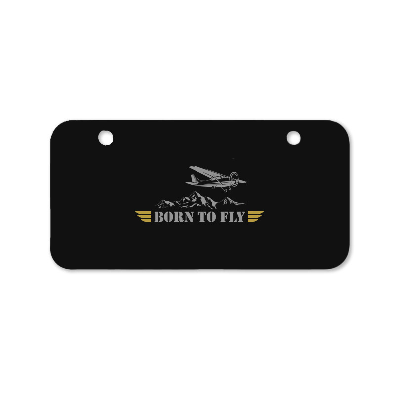 Born To Fly  Pilot Plane - Single Airplane Bicycle License Plate | Artistshot