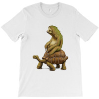 Sloth Riding Turtle Funny T-shirt | Artistshot