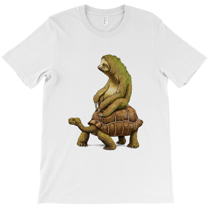 Sloth Riding Turtle Funny T-shirt | Artistshot