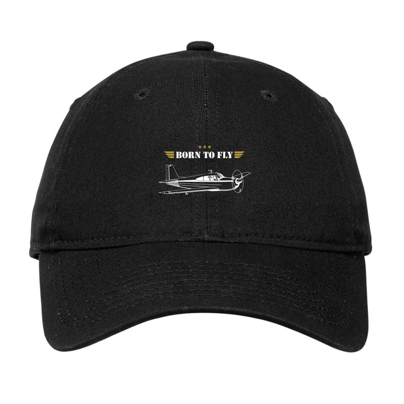 Born To Fly Plane Pilot - Single Airplane Adjustable Cap | Artistshot