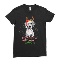 Dalmatian Dog Christmas Dalmatian Im The Sassy Reindeer Santa Dog 494  Ladies Fitted T-shirt | Artistshot