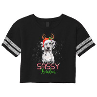 Dalmatian Dog Christmas Dalmatian Im The Sassy Reindeer Santa Dog 494  Scorecard Crop Tee | Artistshot