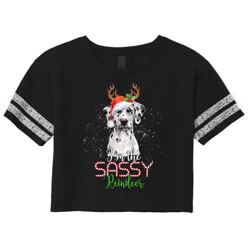 Dalmatian Dog Christmas Dalmatian Im The Sassy Reindeer Santa Dog 494  Scorecard Crop Tee by pester | Artistshot