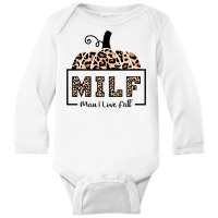 Milf Man I Love Fall Funny Woman Autumn Seasons Lover Long Sleeve Baby Bodysuit | Artistshot