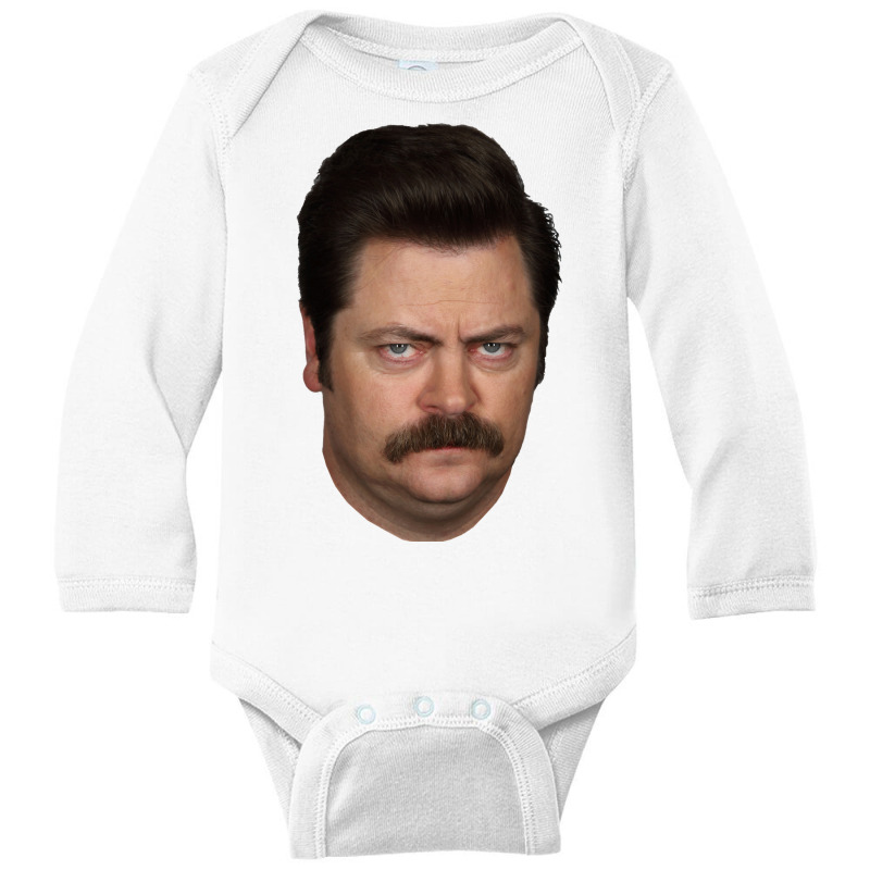 Ron Swanson Long Sleeve Baby Bodysuit by cm-arts | Artistshot