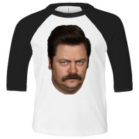 Ron Swanson Toddler 3/4 Sleeve Tee | Artistshot