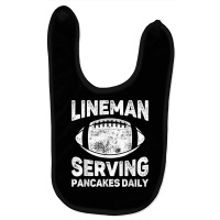 Lineman Serving Pancakes Daily   Football Lineman T Shirt Baby Bibs | Artistshot