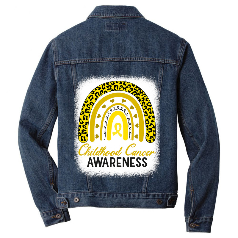 Childhood Cancer Awareness Hope Support Strong Warrior Men Denim Jacket | Artistshot