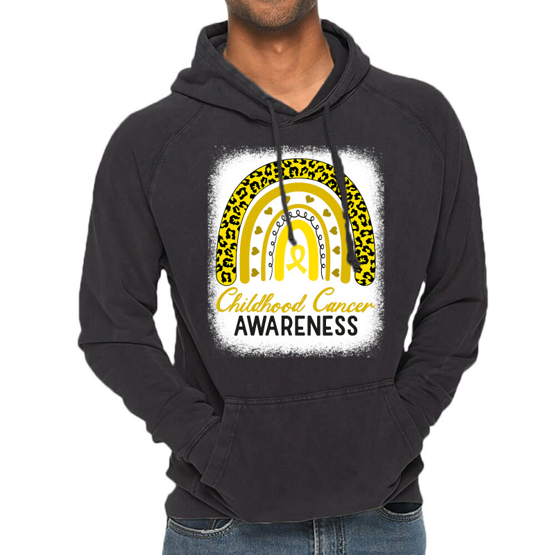 Childhood Cancer Awareness Hope Support Strong Warrior Vintage Hoodie | Artistshot