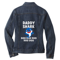 Mens Pinkfong Daddy Shark Official T-shirt Ladies Denim Jacket | Artistshot