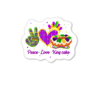 Mardi Gras Peace Love King Cake T Shirt Sticker | Artistshot