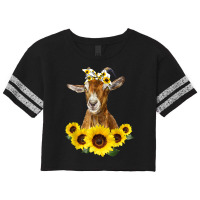 Goat Goats Headband Sunflower Goats Lovers129 Goat Lover Scorecard Crop Tee | Artistshot