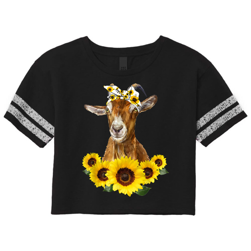 Goat Goats Headband Sunflower Goats Lovers129 Goat Lover Scorecard Crop Tee by peafowl | Artistshot