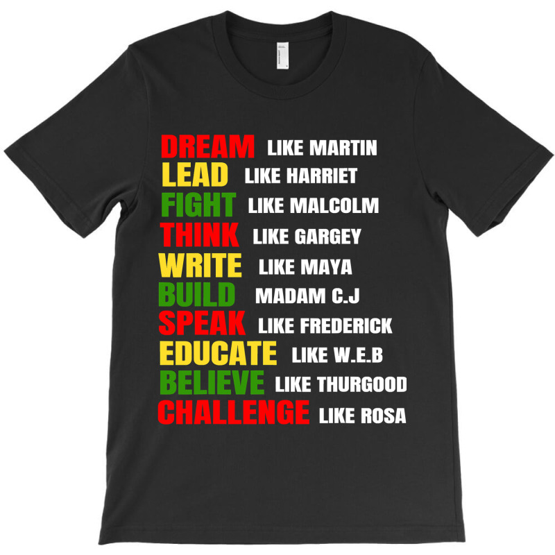 Dream Like Martin Lead Like Harriet Black History Month Mens T-shirt | Artistshot