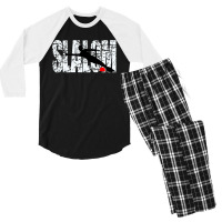 Slalom Water Skier Men's 3/4 Sleeve Pajama Set | Artistshot