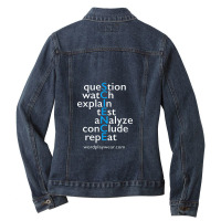 Science Word Play Educational Novelty Gift Ladies Denim Jacket | Artistshot