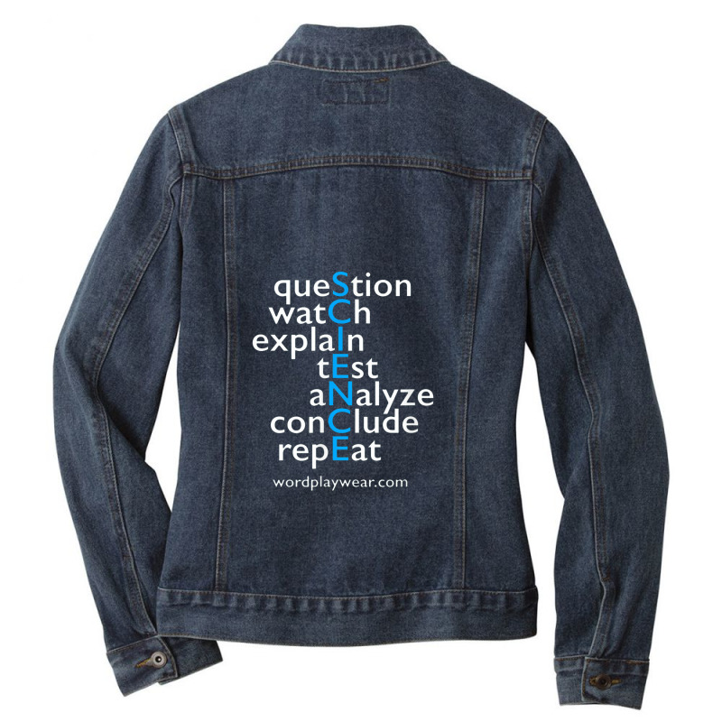 Science Word Play Educational Novelty Gift Ladies Denim Jacket by mizgosha | Artistshot