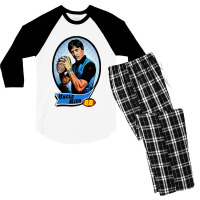 Uncle Rico Football Card Men's 3/4 Sleeve Pajama Set | Artistshot