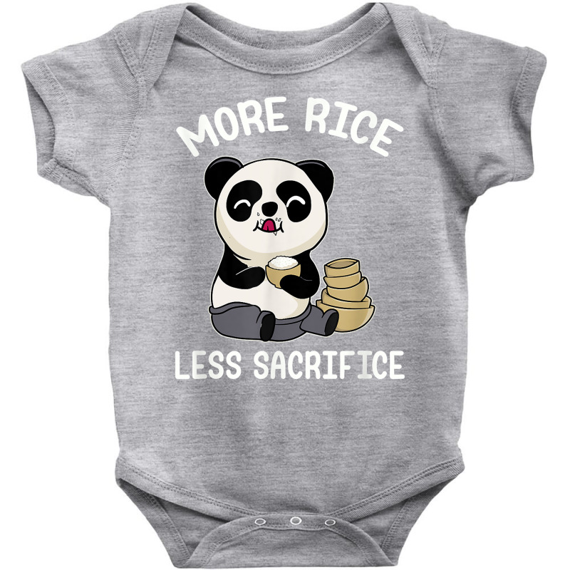 More Rice Cute Panda Bear Cool Chinese Fun Asian Food Lover T Shirt Baby Bodysuit by cm-arts | Artistshot